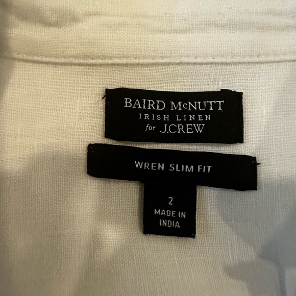 J. Crew Wren linen  shirt in Baird McNutt Irish linen Size 2. NWOT - Picture 6 of 8